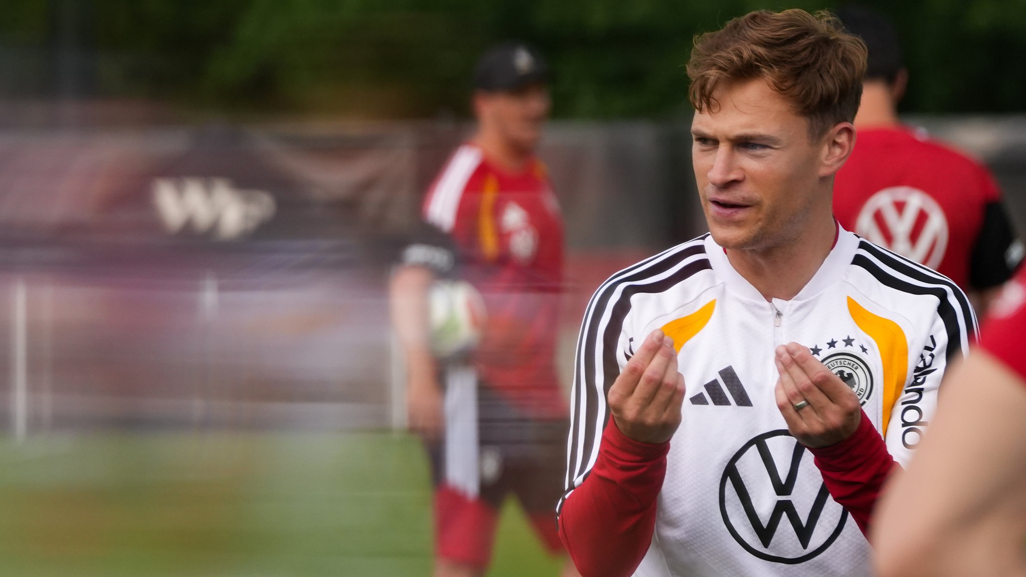 Joshua Kimmich bei der Trainingseinheit der deutschen Nationalmannschaft im Trainingslager in North Carolina teil.