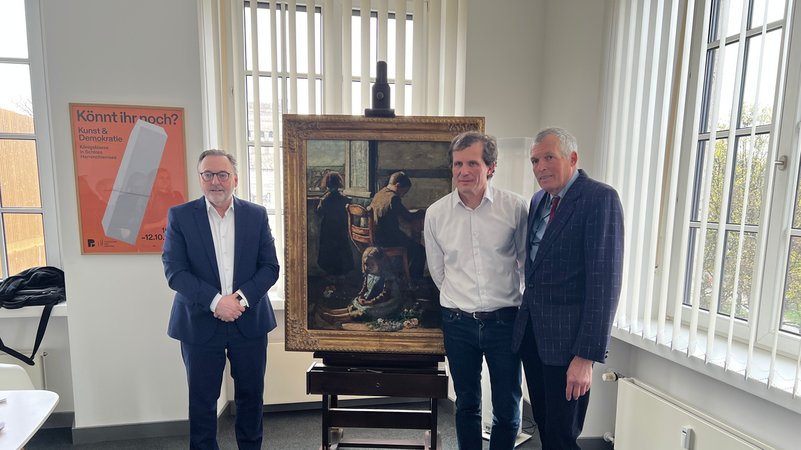 Rückgabe des Gemäldes "Interieur mit Kindern" | Bild: BR/ Simon Emmerlich Rückgabe des Gemäldes "Interieur mit Kindern"