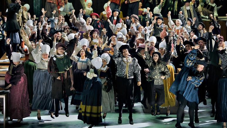 Großer Chor-Einsatz: "Meistersinger von Nürnberg" in Bayreuth | Bild:Enrico Nawrath/Bayreuther Festspiele