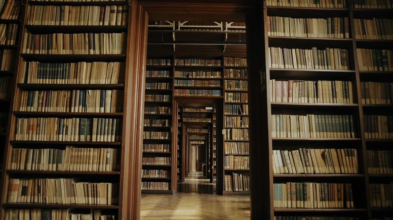 Eine gigantische Bibliothek: Standbild aus dem Dokumentarfilm "Umberto Eco - Eine Bibliothek der Welt" | Bild:Mindjazz Pictures