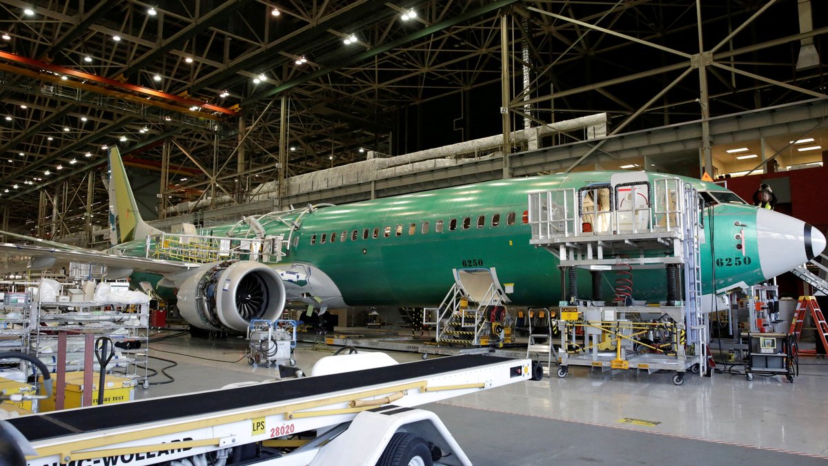 Eine Boeing des Typs 737 wird in Renton im US-Bundesstaat Washington hergestellt.
