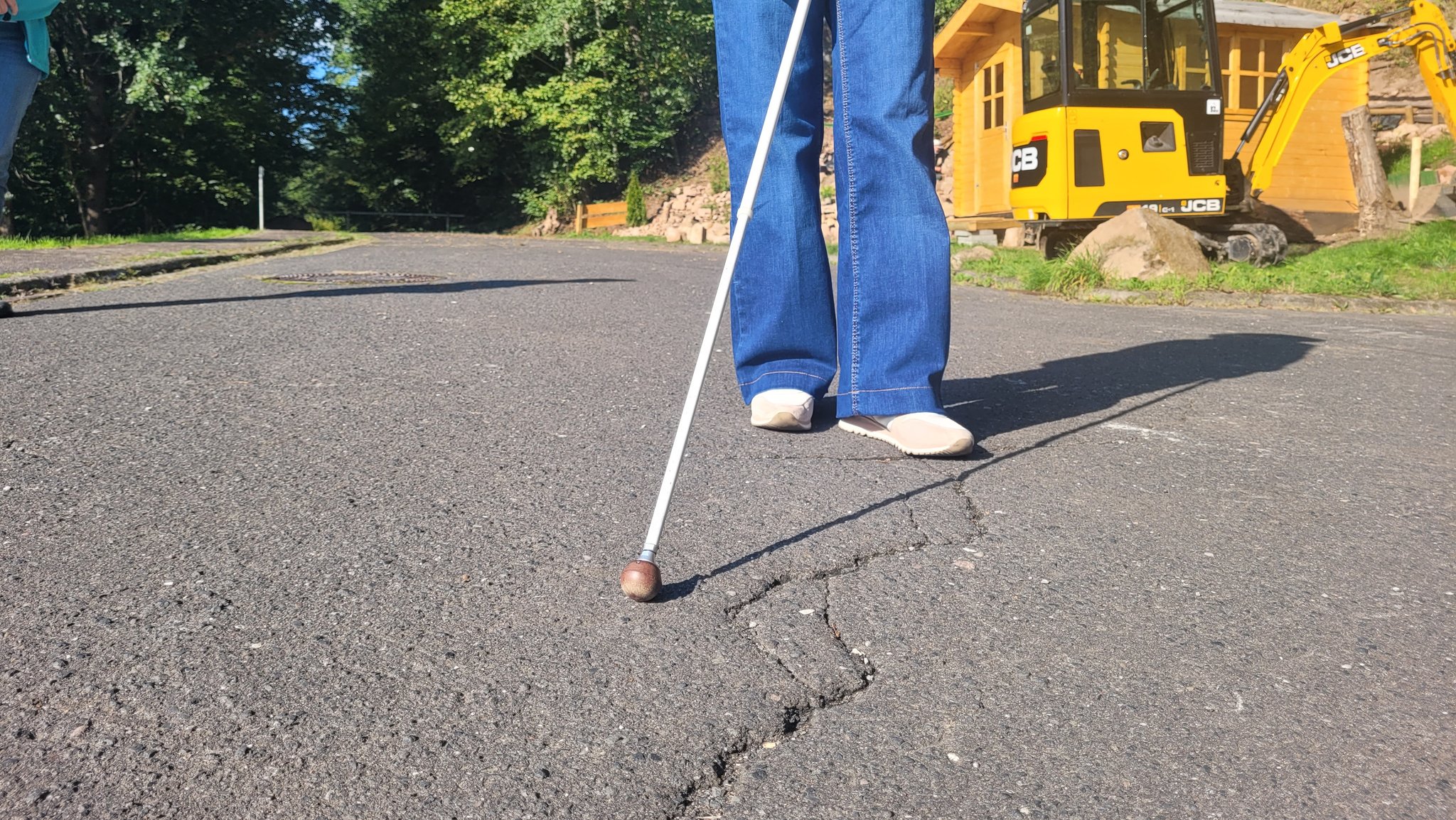 So trainieren Menschen für ihren Alltag mit Blindenstock
