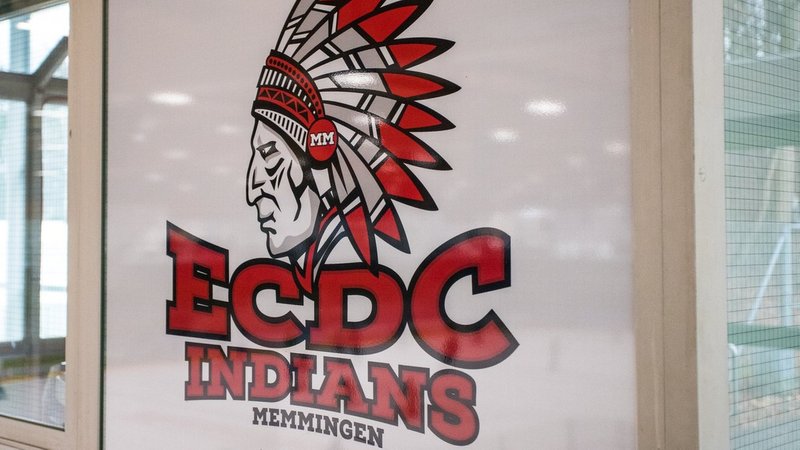 Das Logo des ECDC Indians Memmingen | Bild: picture alliance / BEAUTIFUL SPORTS/Elsaesse Das Logo des ECDC Indians Memmingen