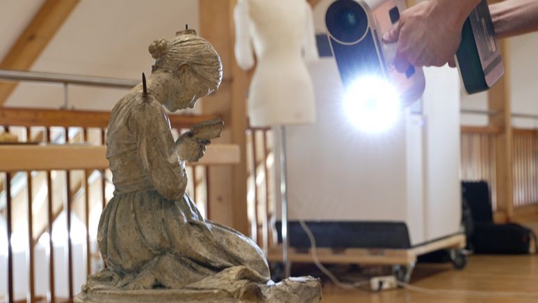 Experten vom  Projekt "hand.gemacht" sammeln selbstgemachte Gegenstände – und bewahren sie mit Hilfe von 3D-Scan-Technik für die Ewigkeit. | Bild:Hans Mielich/BR
