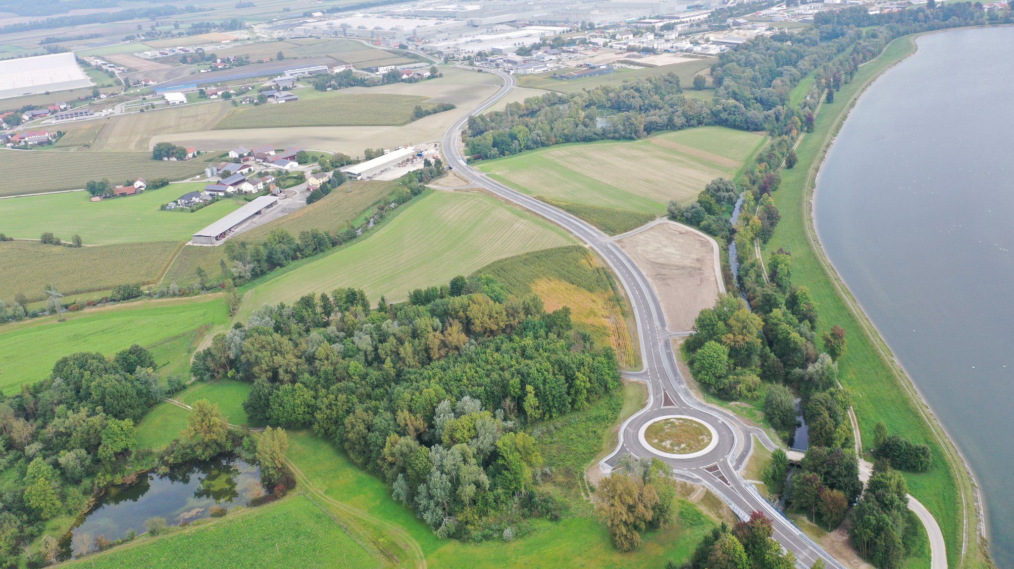 Der Autobahnzubringer von oben