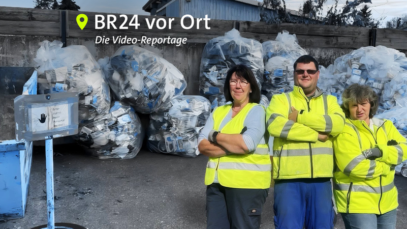 Regina, Manuel und Erna vom Wertstoffhof in Hirschau. | Bild: BR Regina, Manuel und Erna vom Wertstoffhof in Hirschau.