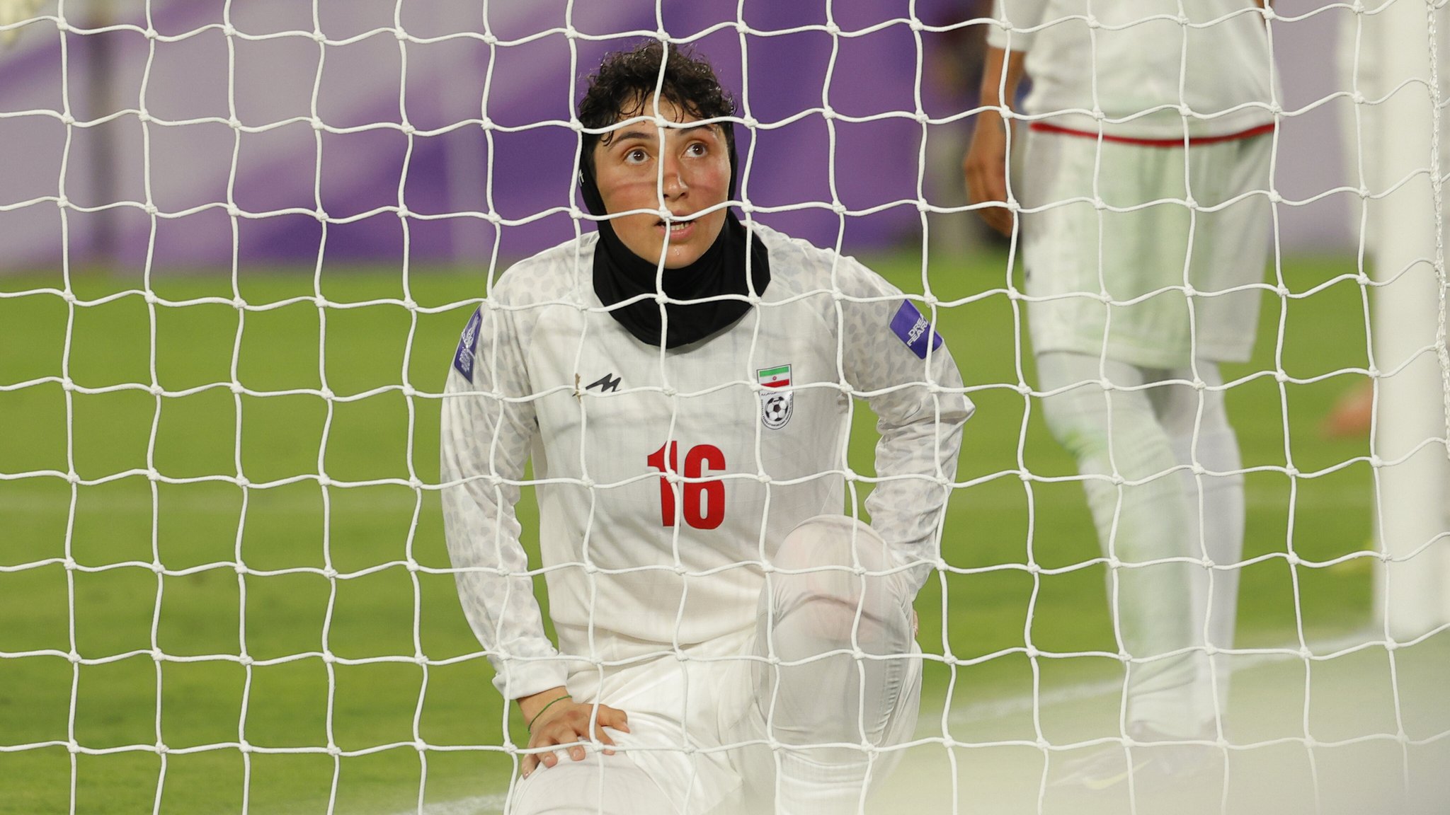 Sie zählt zu den Spielerinnen, die in den Iran zurückfliegen: Verteidigerin Fatemeh Shaban  (am 2. März in der Partie gegen Südkorea)