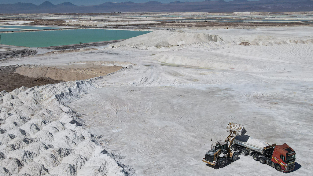 Lithium-Abbau in der Atacama-Wüste in Chile