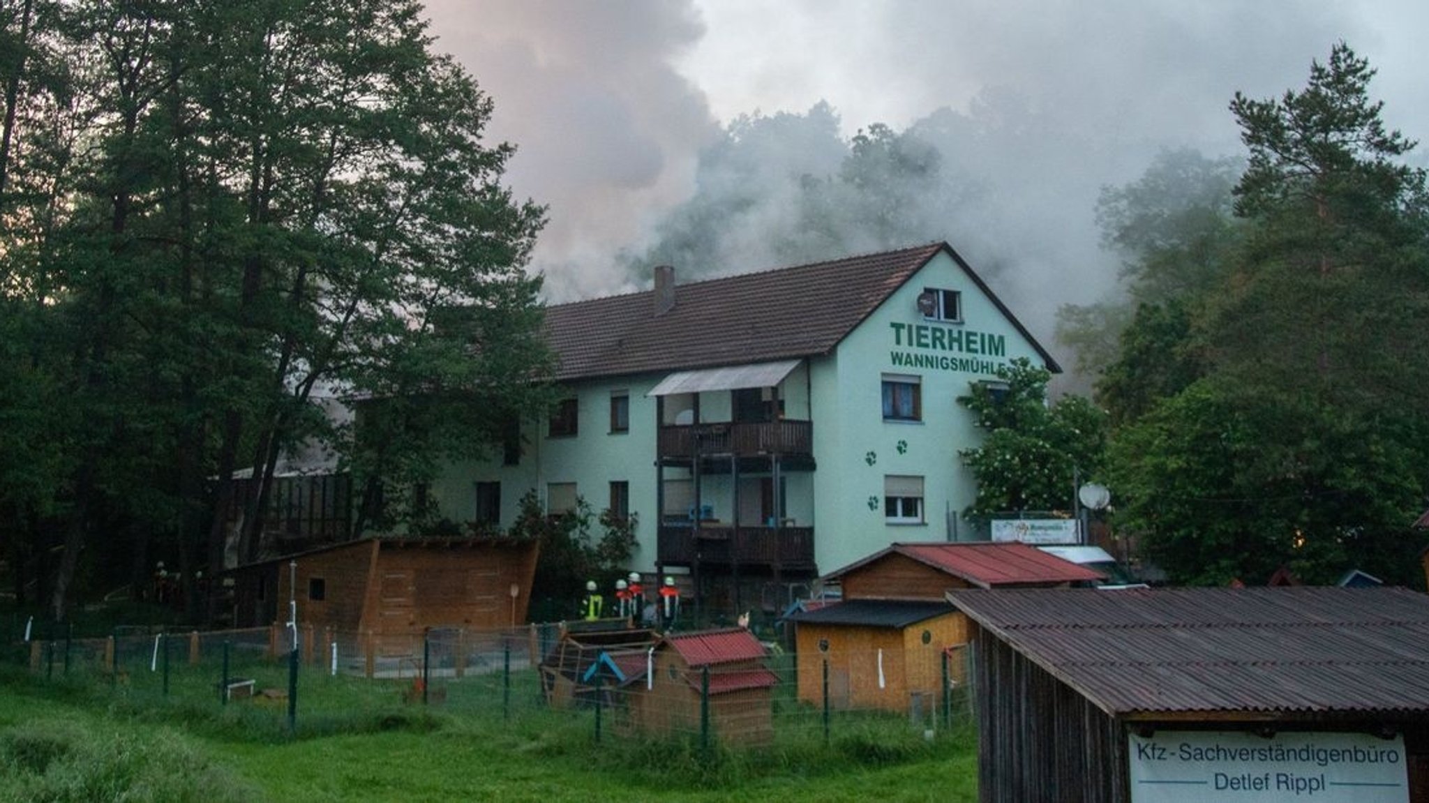 Feuer im Tierheim Wannigsmühle am 9.6.2021