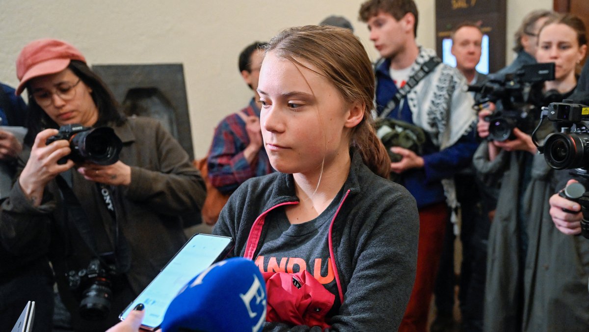 Greta Thunberg im Gericht in Stockholm