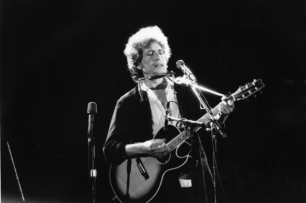 Bob Dylan auf der Bühne 