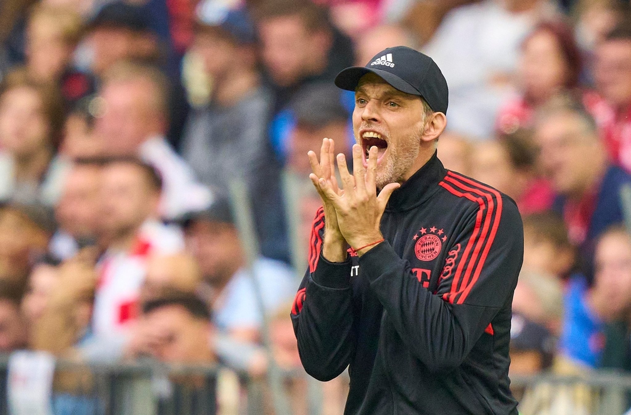 Thomas Tuchel, Trainer des FC Bayern, beim Spiel gegen RB Leipzig am 20. Mai 2023