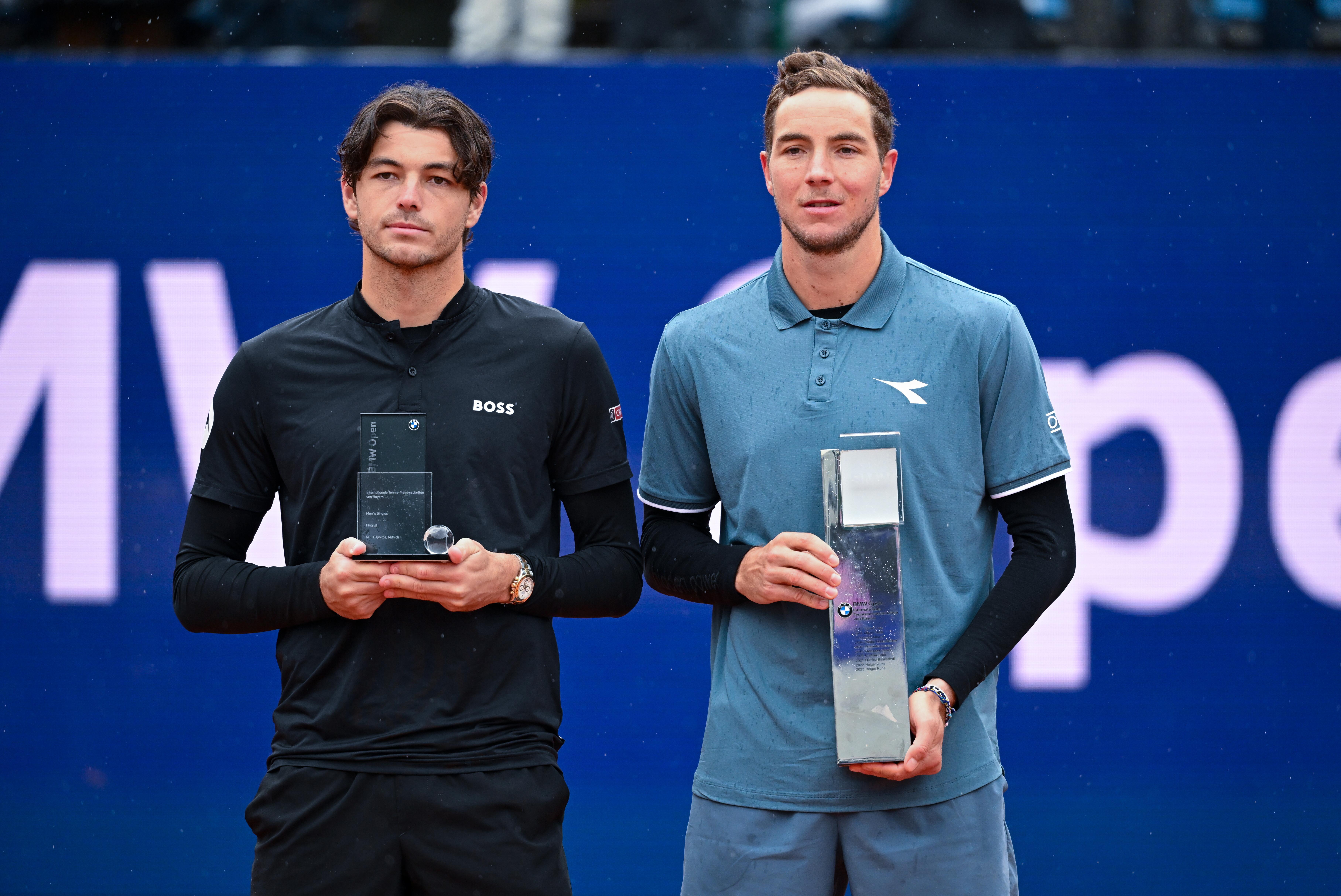 Die Vorjahresfinalisten Taylor Fritz (links) und Jan Lennard Struff (rechts) sind auch in diesem Jahr beim ATP-Turnier in München am Start.