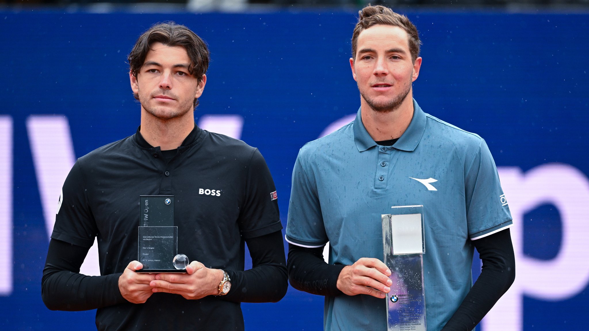 Die Vorjahresfinalisten Taylor Fritz (links) und Jan Lennard Struff (rechts) sind auch in diesem Jahr beim ATP-Turnier in München am Start.