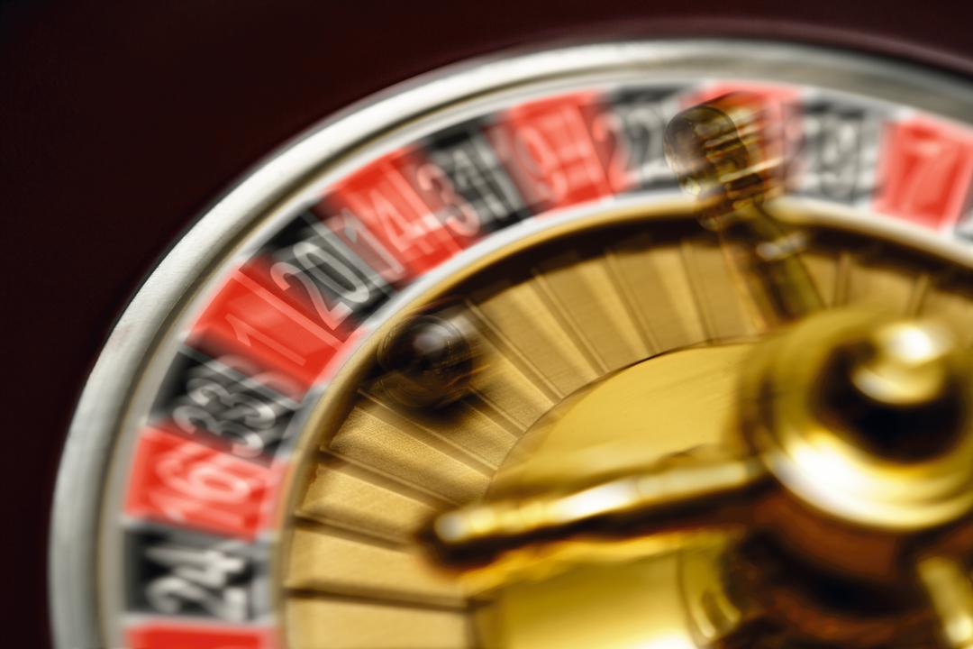 Ein sich drehendes Roulette.