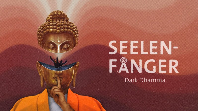 Das Cover des Podcasts "Seelenfänger – Dark Dhamma": Eine Buddhastatue mit einem Finger vor dem Mund | Bild: BR/Lucie Priller Das Cover des Podcasts "Seelenfänger – Dark Dhamma": Eine Buddhastatue mit einem Finger vor dem Mund