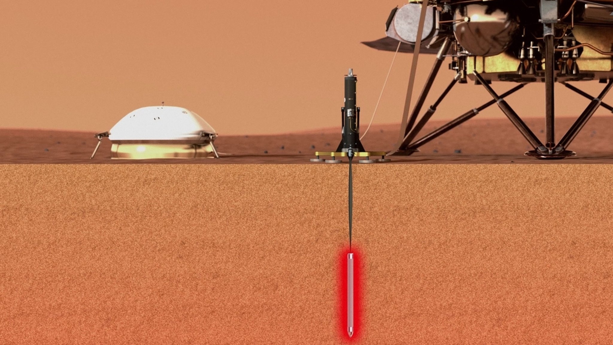 Mars-Lander InSight (künstlerische Darstellung)