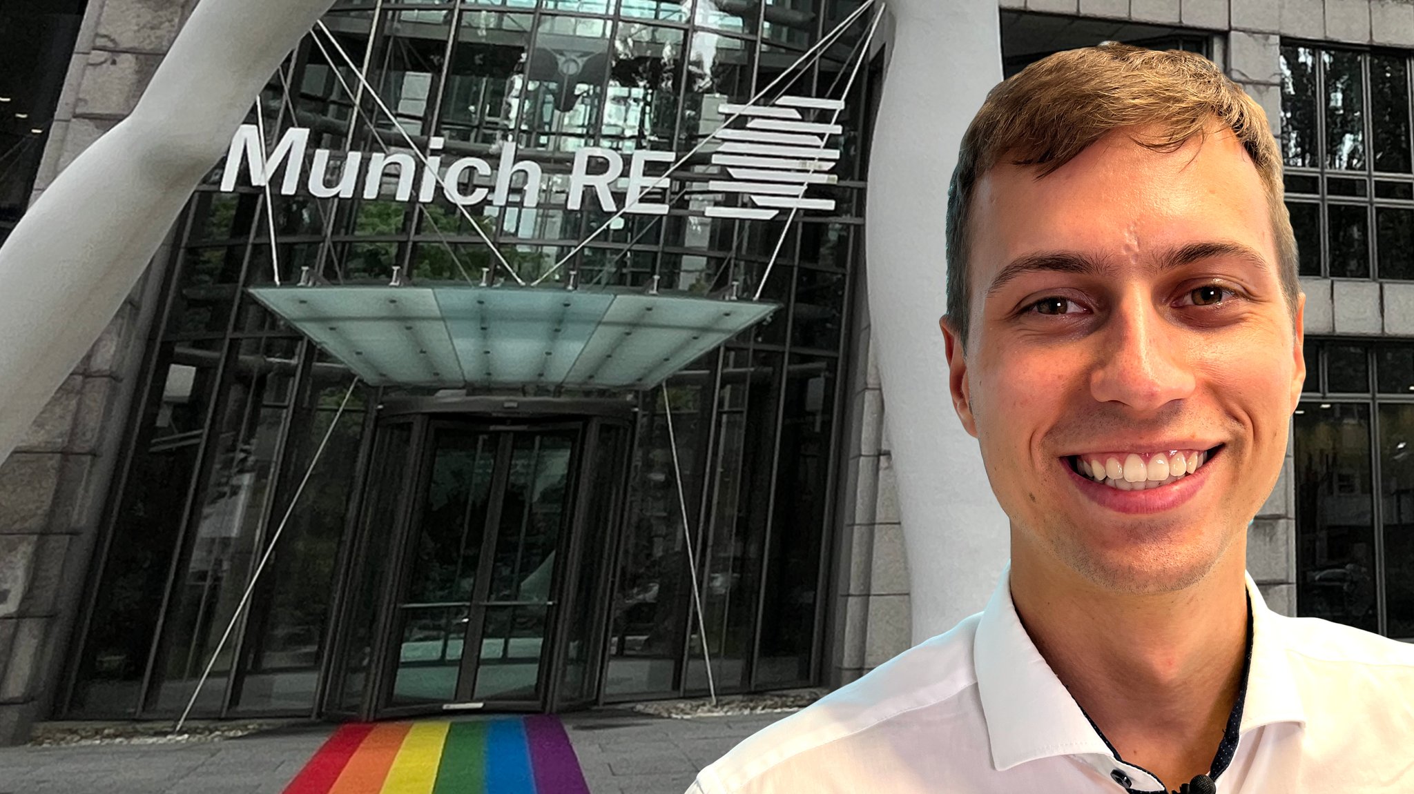 Portrait von Alex. Wie lassen sich die Kosten künftiger Naturkatastrophen abschätzen? Alex hat Mathe studiert und arbeitet bei der Munich Re an Modellen für die Risikoberechnung mit.