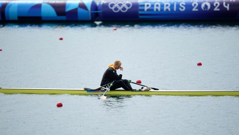 Oliver Zeidler nach seinem Gold-Triumph in Paris | Bild:dpa/pa