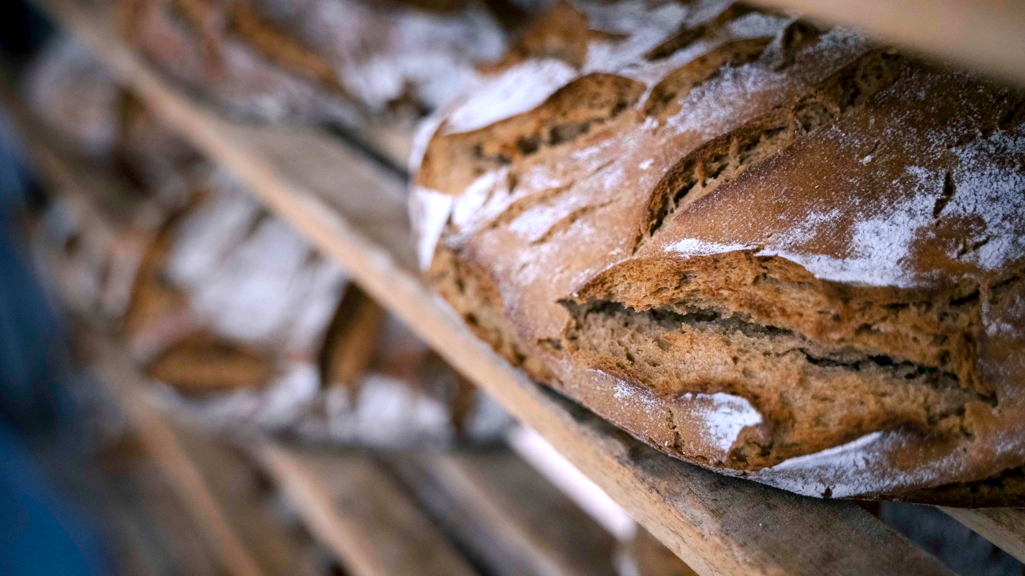 Brotlaibe in einem Regal (Symbolbild)