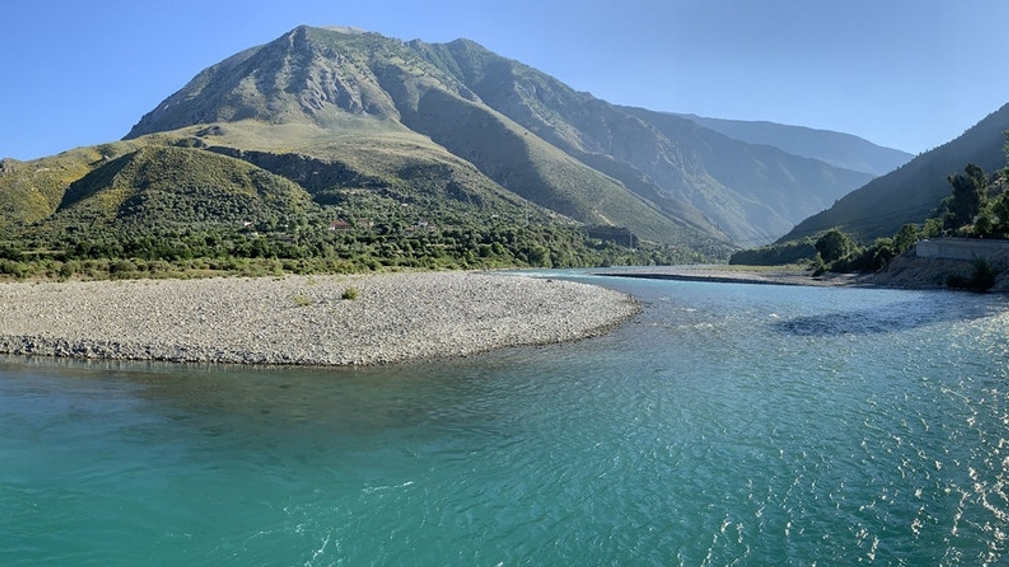 Die Vjosa in Albanien.