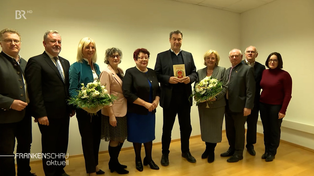 Markus Söder (CSU) im Kulturzentrum der Deutschen aus Russland.
