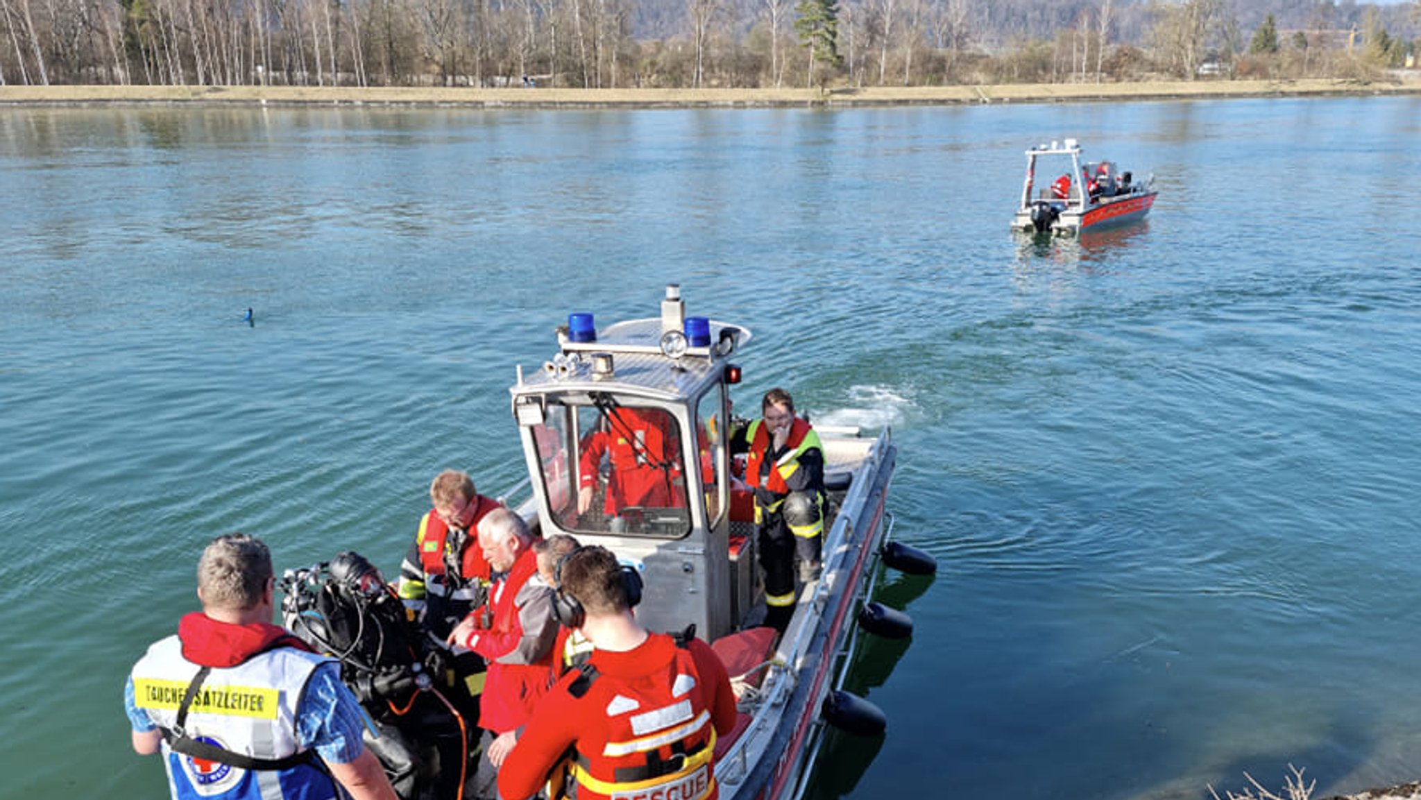 Einsatz der Wasserwacht am Inn