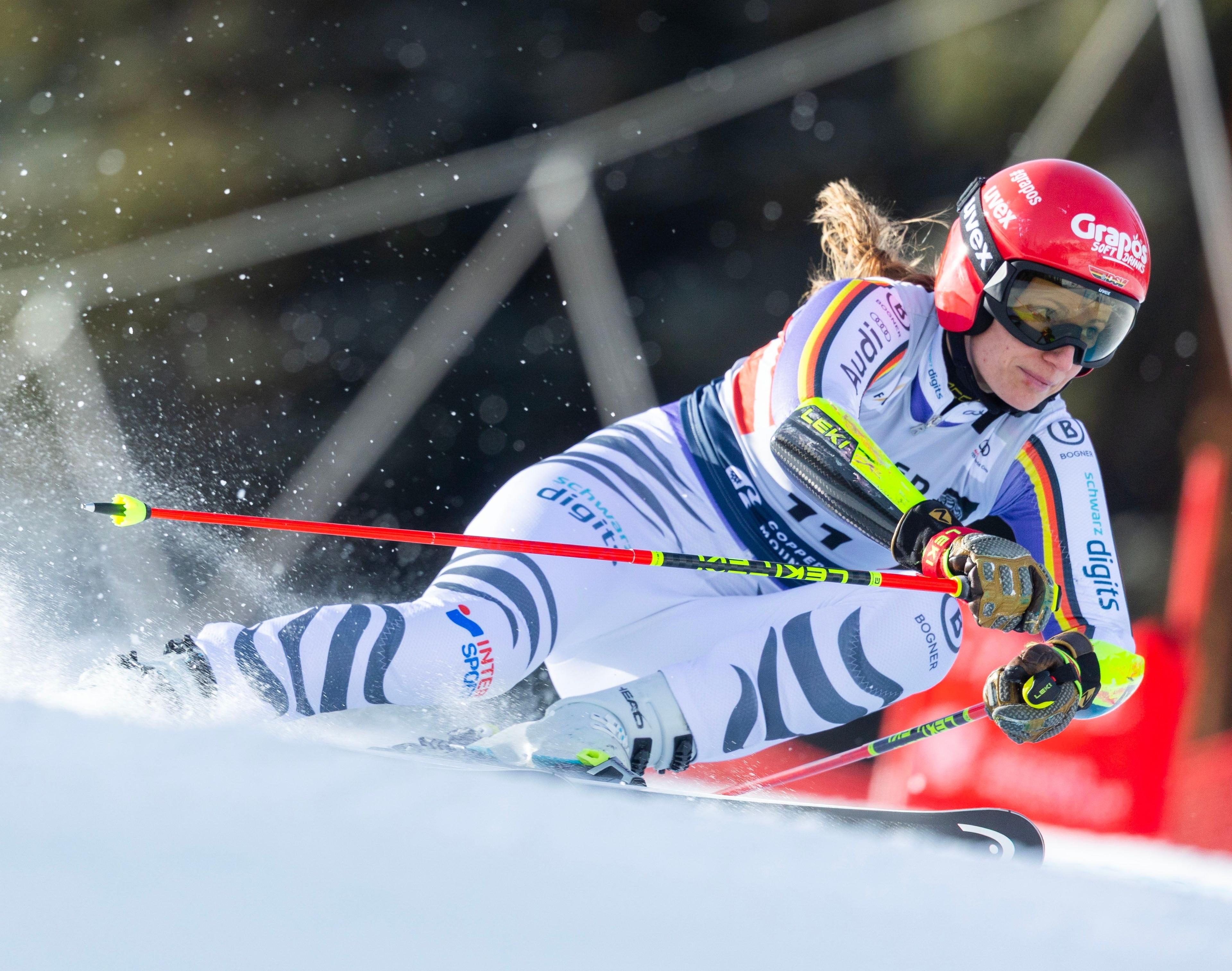 29.11.2025, USA, Copper Mountain: Ski alpin: Weltcup, Riesenslalom, Frauen, 1. Durchgang.  Lena Dürr aus Deutschland in Aktion. Foto: Erich Schlegel/ZUMA Press Wire/dpa +++ dpa-Bildfunk +++