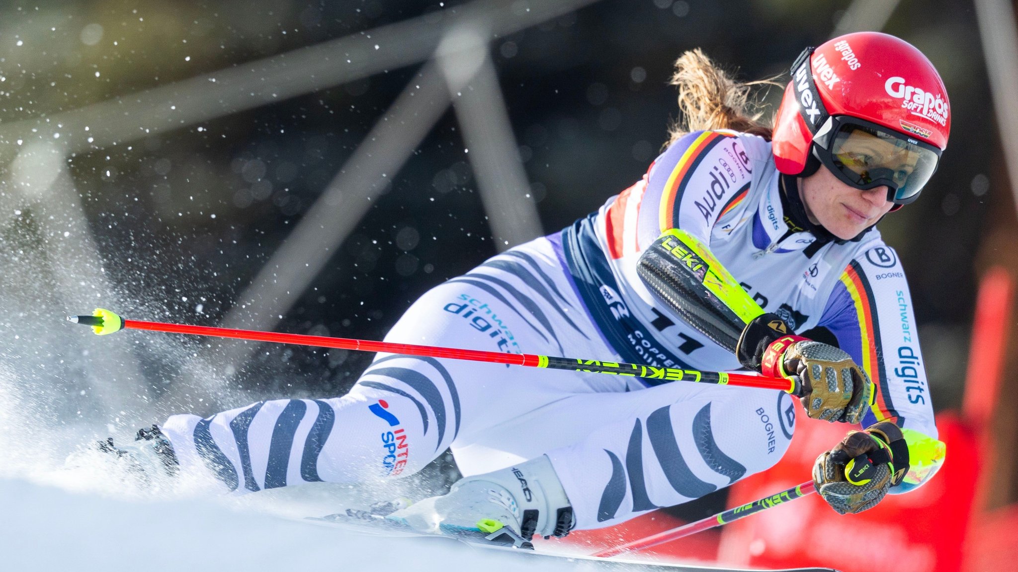 29.11.2025, USA, Copper Mountain: Ski alpin: Weltcup, Riesenslalom, Frauen, 1. Durchgang.  Lena Dürr aus Deutschland in Aktion. Foto: Erich Schlegel/ZUMA Press Wire/dpa +++ dpa-Bildfunk +++
