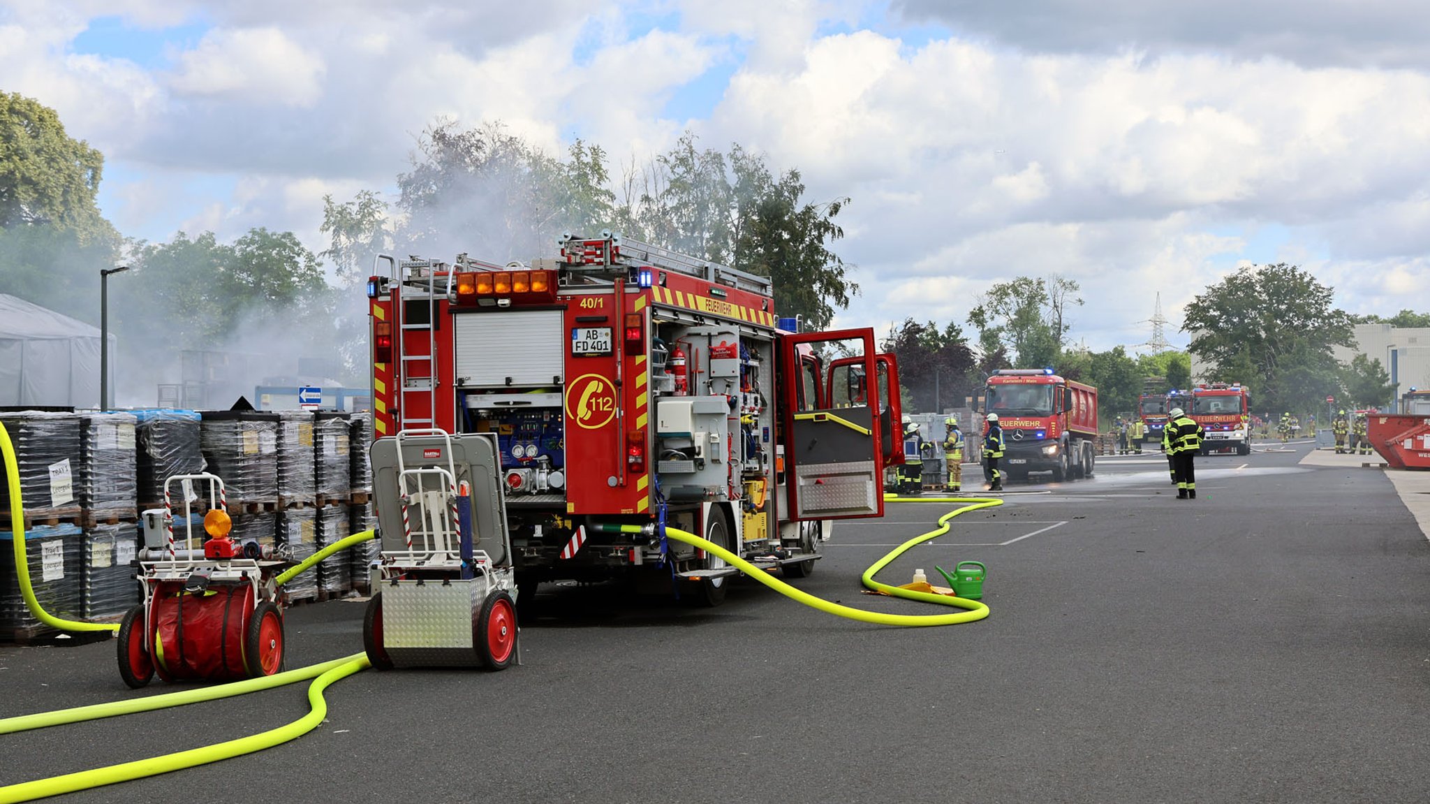 Brand bei Akku-Hersteller | Bild: Ralf Hettler Brand bei Akku-Hersteller