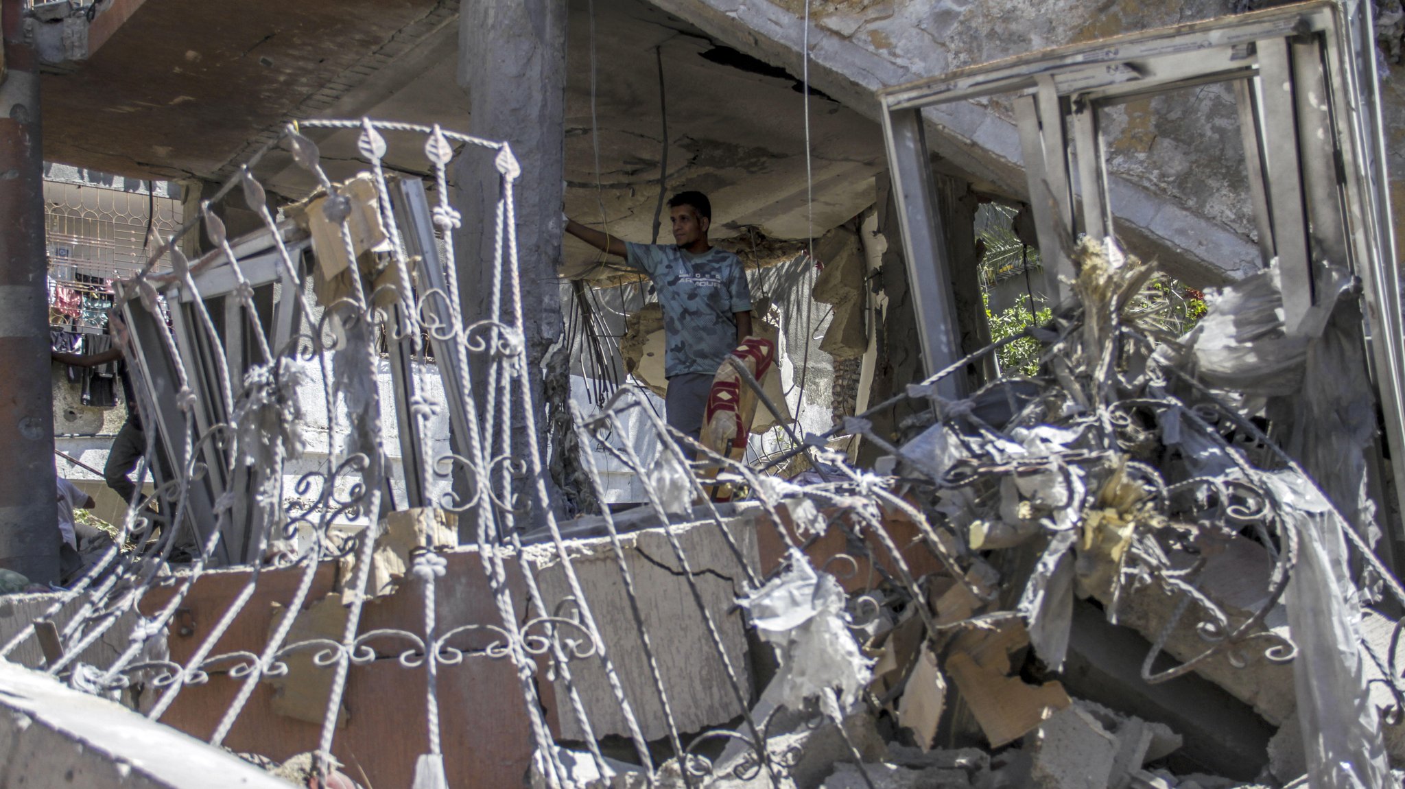 Ruine eines Hauses in Jabalia im Gazastreifen. Hier sollen neun Menschen ums Leben gekommen sein, darunter drei Kinder. (Foto vom 11. September 2024)