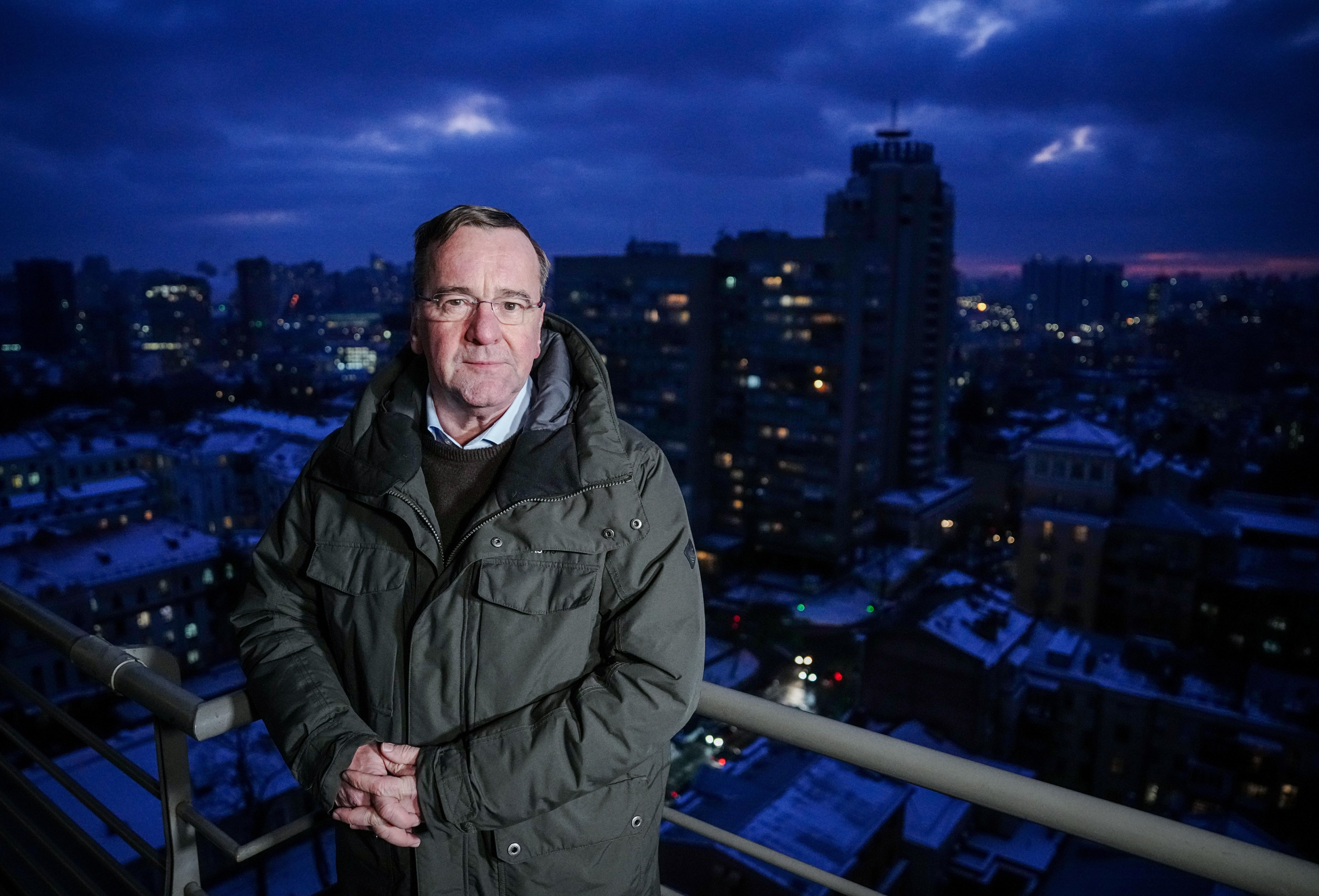 Verteidigungsminister Boris Pistorius bei einem Besuch in Kiew am 7.2.2023