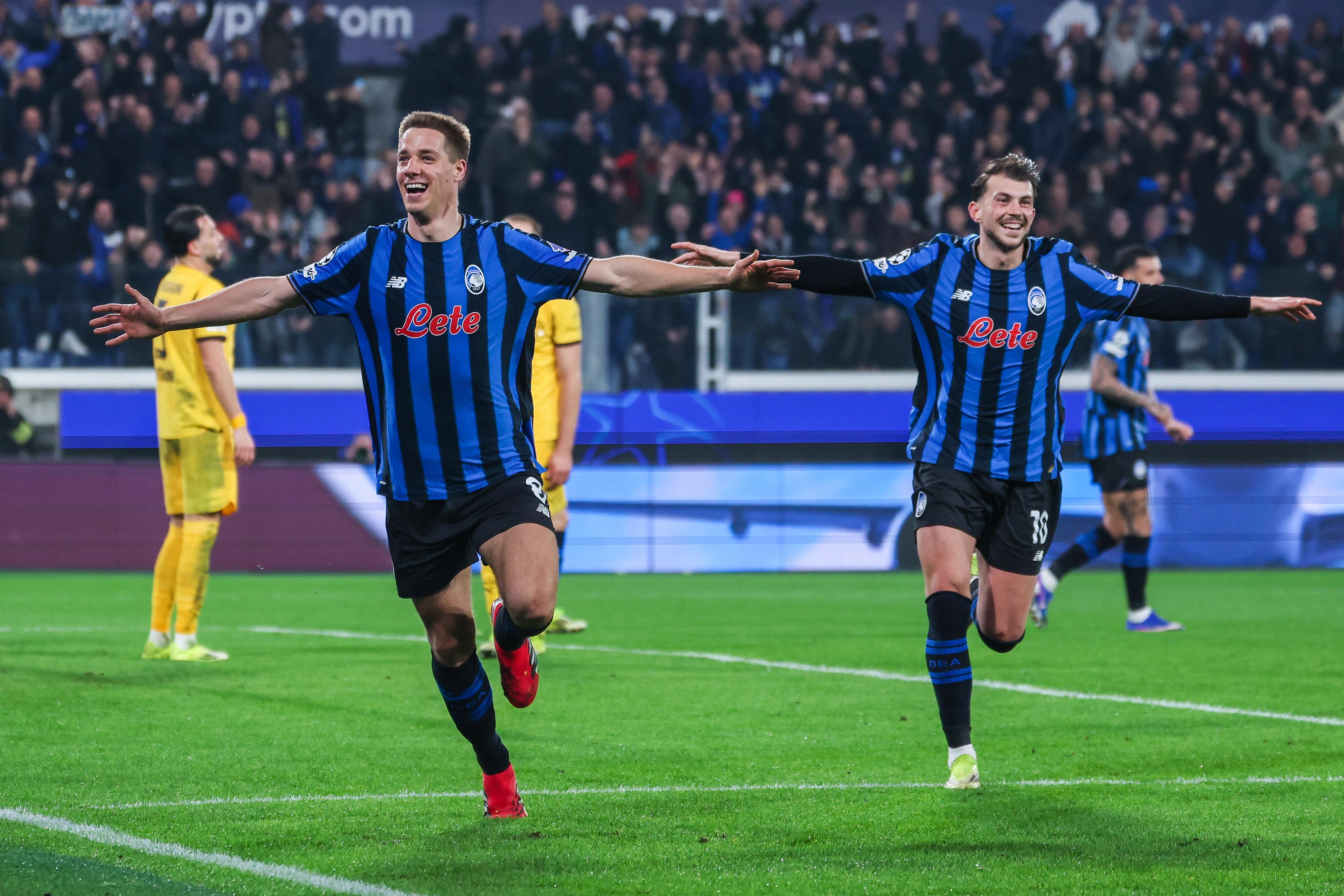 Mario Pasalic bejubelt seinen Treffer gegen den BVB.