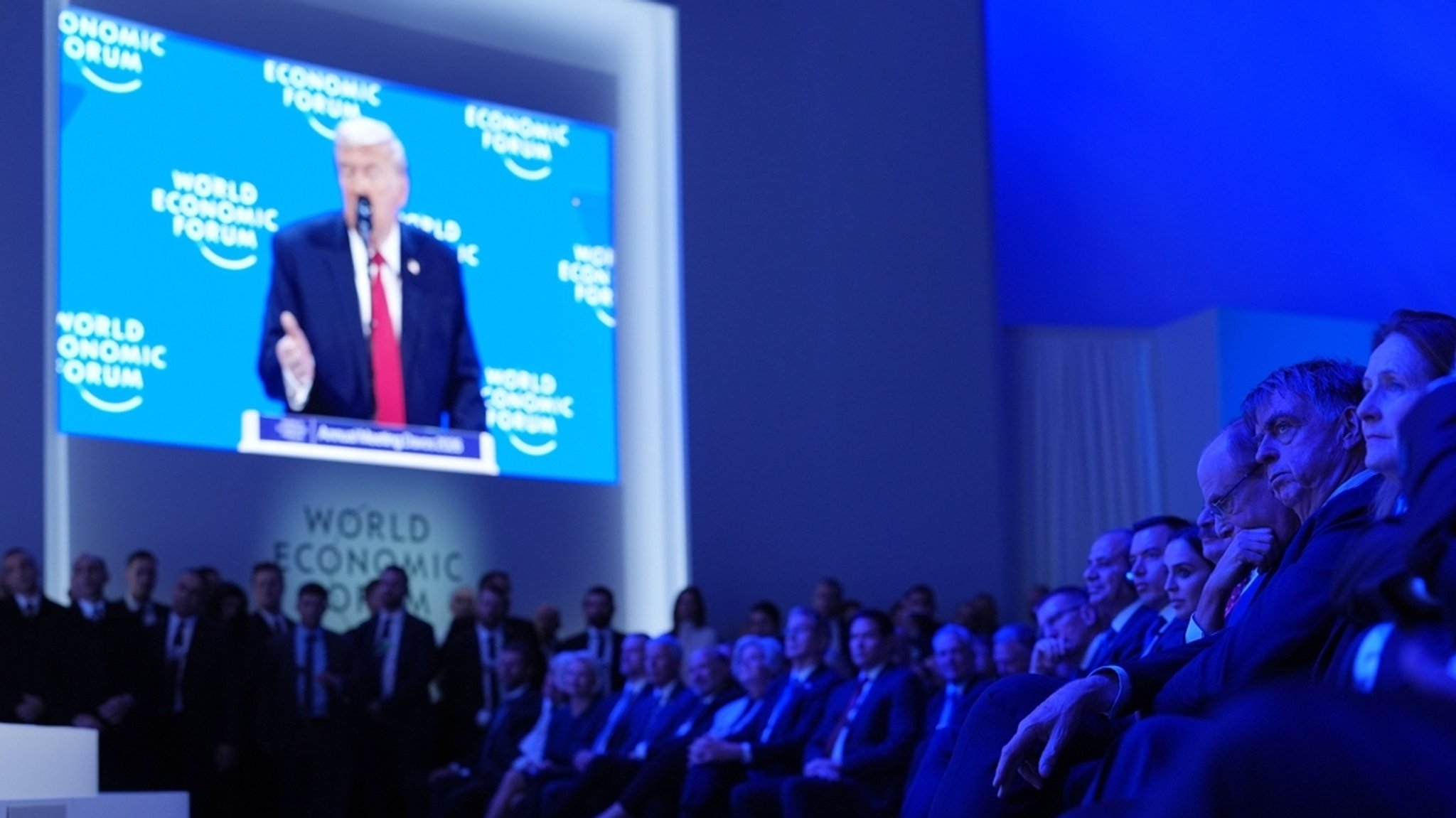US-Präsident Trump bei seiner Rede auf dem Weltwirtschaftsforum in Davos.