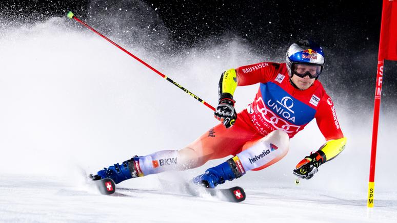 Marco Odermatt beim Riesenslalom | Bild:picture-alliance/dpa