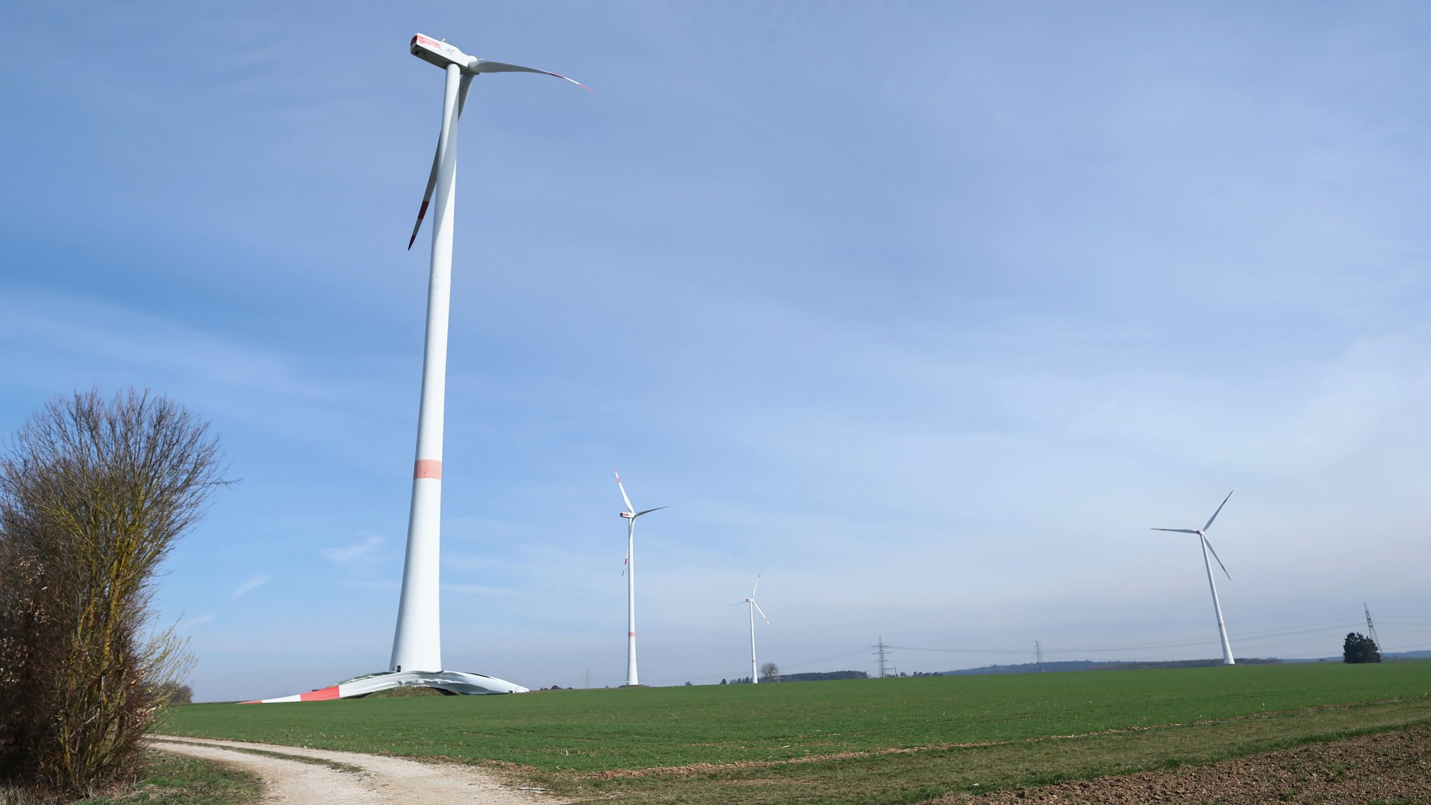 Blick in den Bürgerwindpark Berching. 