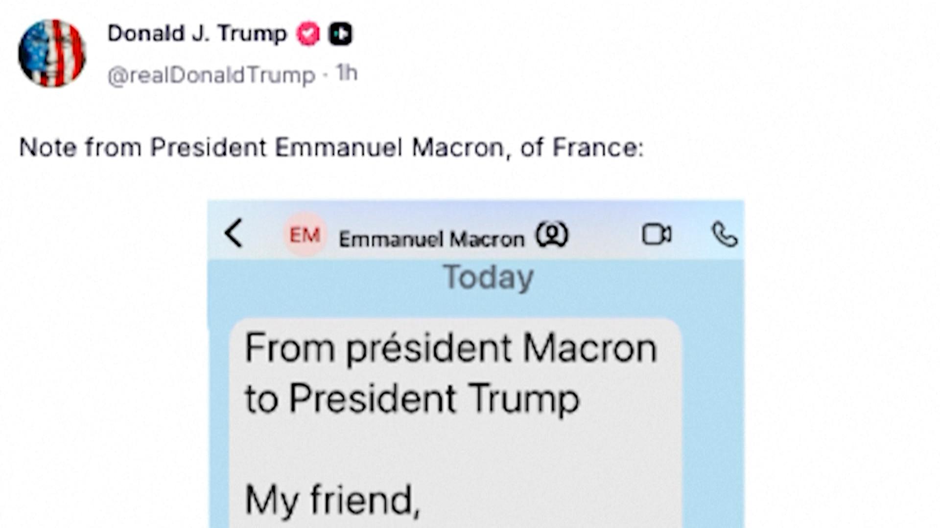 Macrons Nachricht an Trump