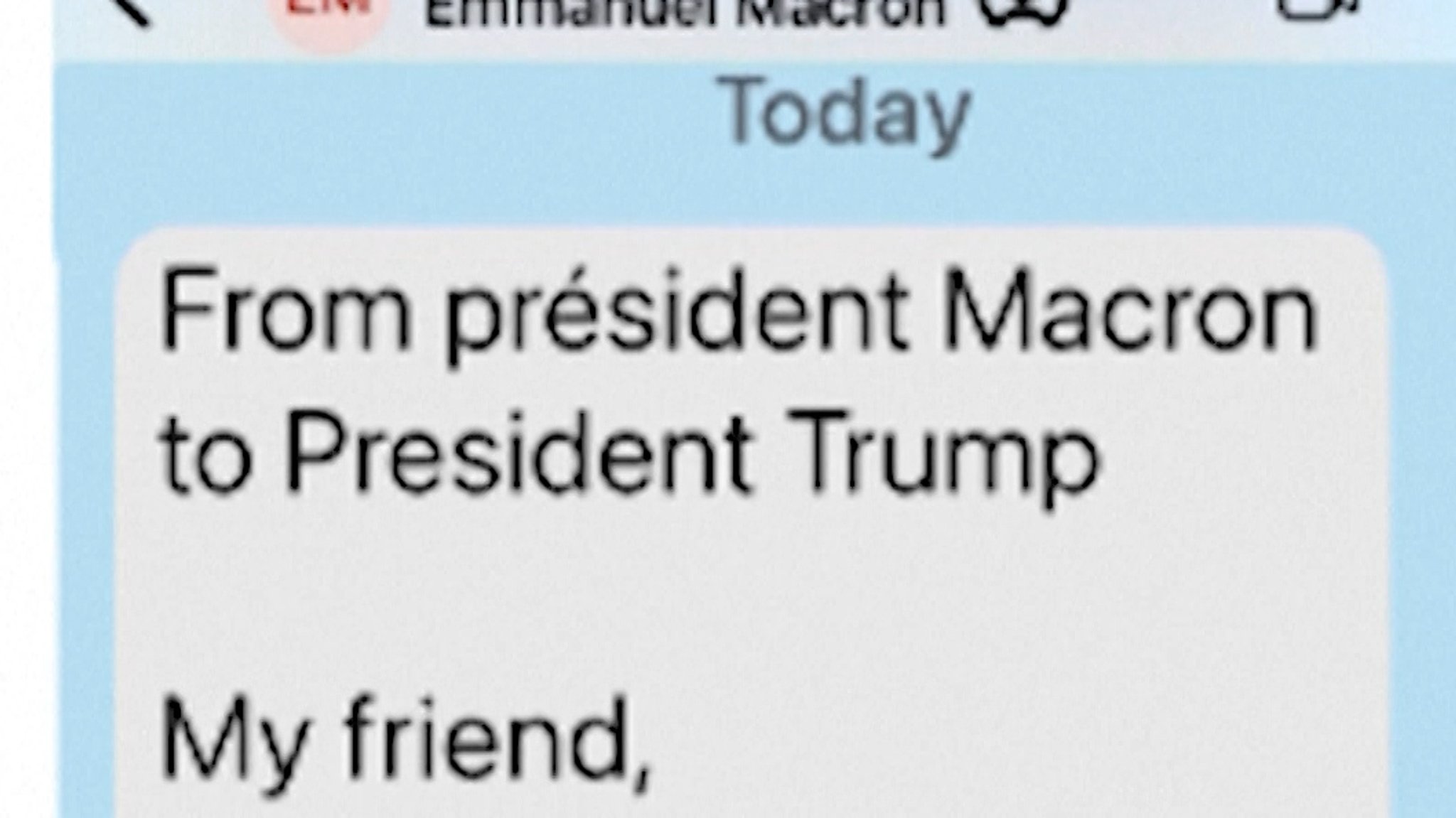 Macrons Nachricht an Trump | Bild: BR Macrons Nachricht an Trump