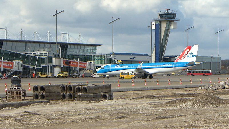 Die Baustelle des Vorfeldes am Nürnberger Flughafen. | Bild: BR Die Baustelle des Vorfeldes am Nürnberger Flughafen.