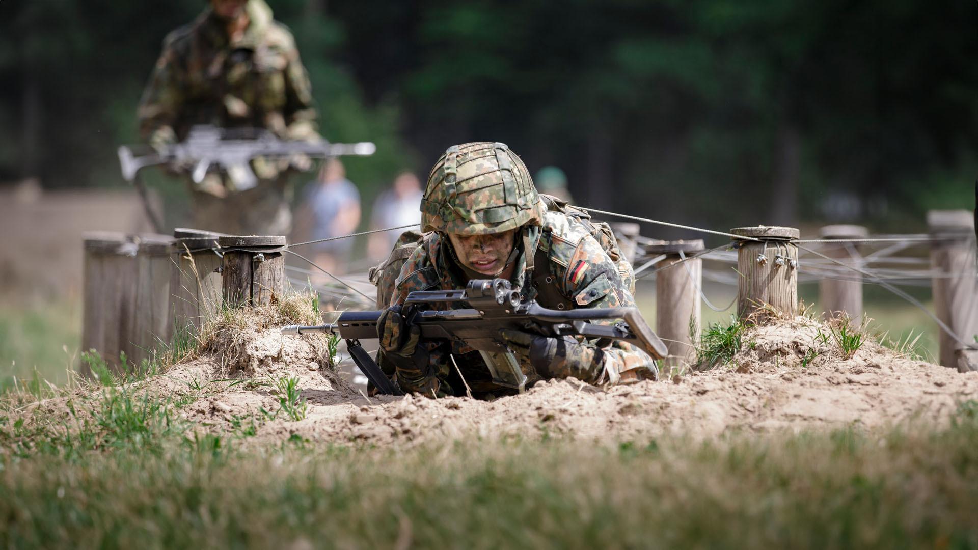 Soldaten bei einer Übung