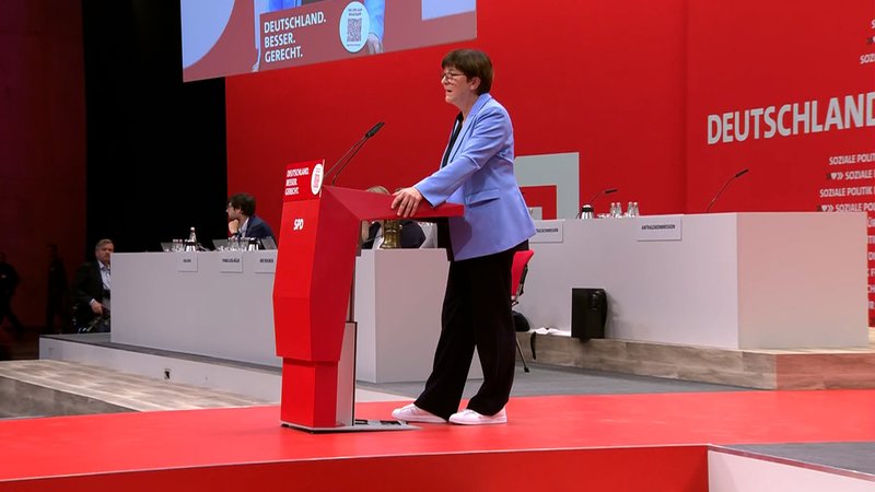 SPD-Chefin Esken auf dem Parteitag