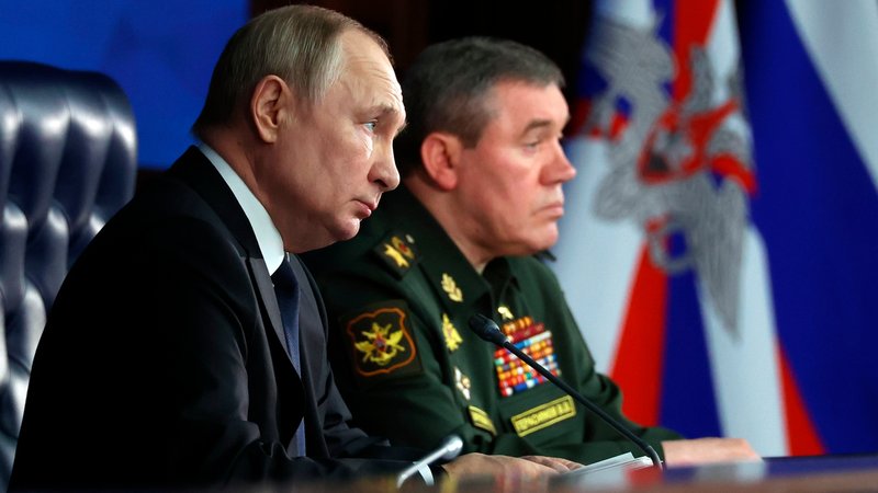 Russlands Präsident Putin in seiner Rede vor den Militärs
