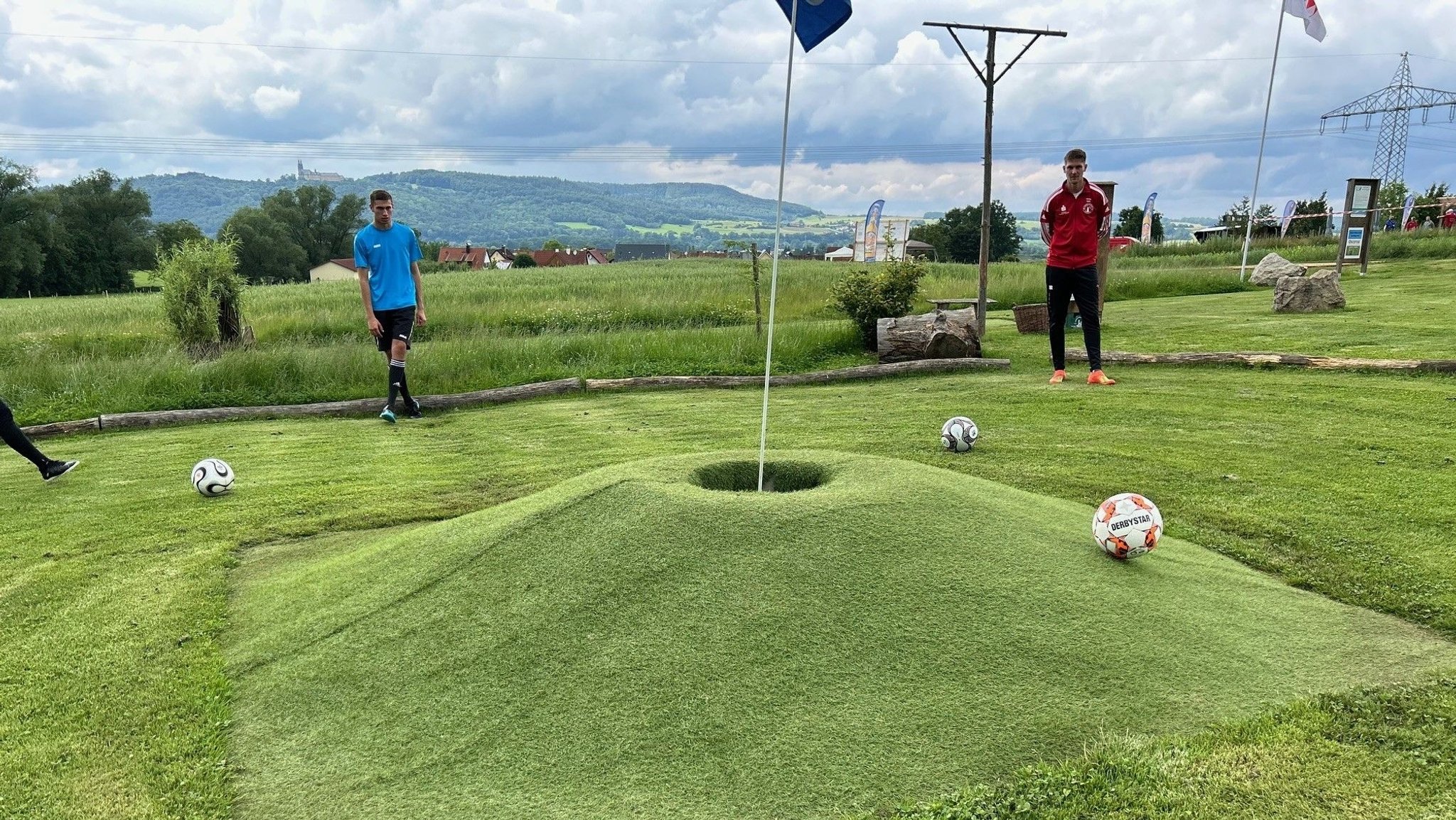 Die Anlage unterhalb der Basilika Vierzehnheiligen ist Austragungsort der deutschen Meisterschaften im Fußballgolf.