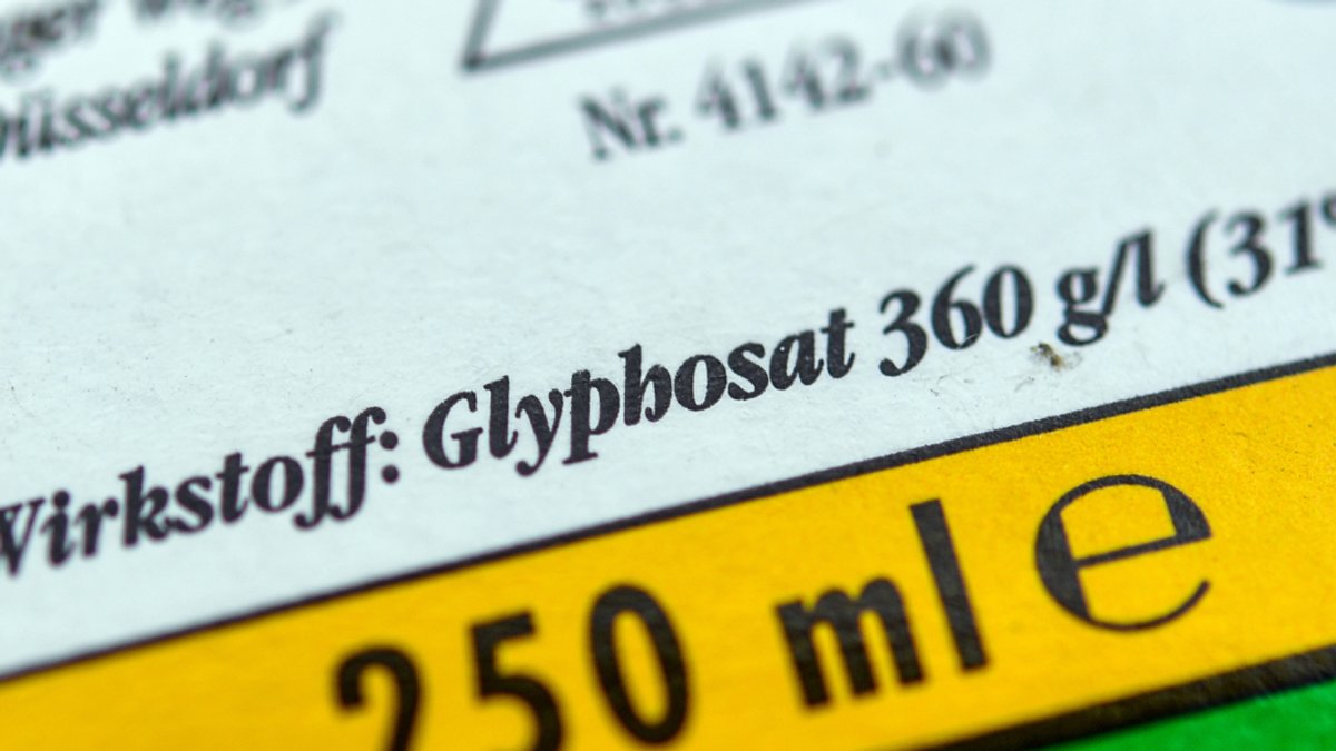 Verpackung eines Unkrautvernichtungsmittels, das den Wirkstoff Glyphosat enthält