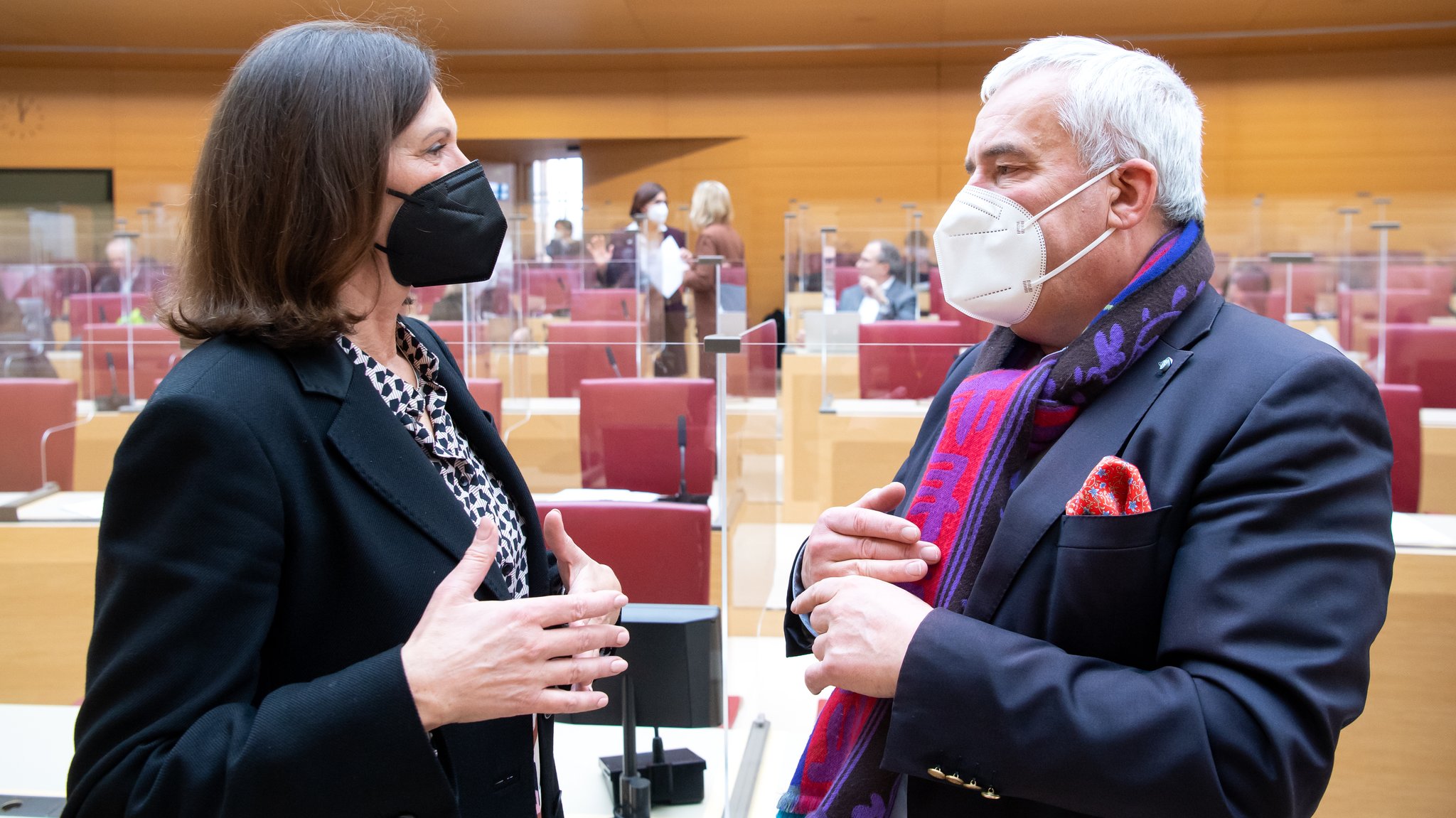 Landtagspräsidentin Ilse Aigner und der Antisemitismus-Beauftragte der Staatsregierung Ludwig Spaenle