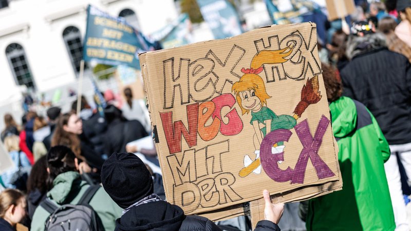 Demonstration von Schülern in München | Bild: dpa-Bildfunk/Matthias Balk Demonstration von Schülern in München