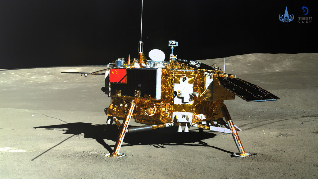  Mondsonde Chang'e 4, aufgenommen vom Rover Yutu 2