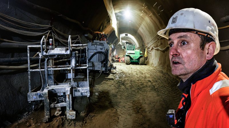 Darin Angelov (Bauleiter) im Tunnelbau für die 2. Stammstrecke München. | Bild: BR/Johannes Lenz Darin Angelov (Bauleiter) im Tunnelbau für die 2. Stammstrecke München.