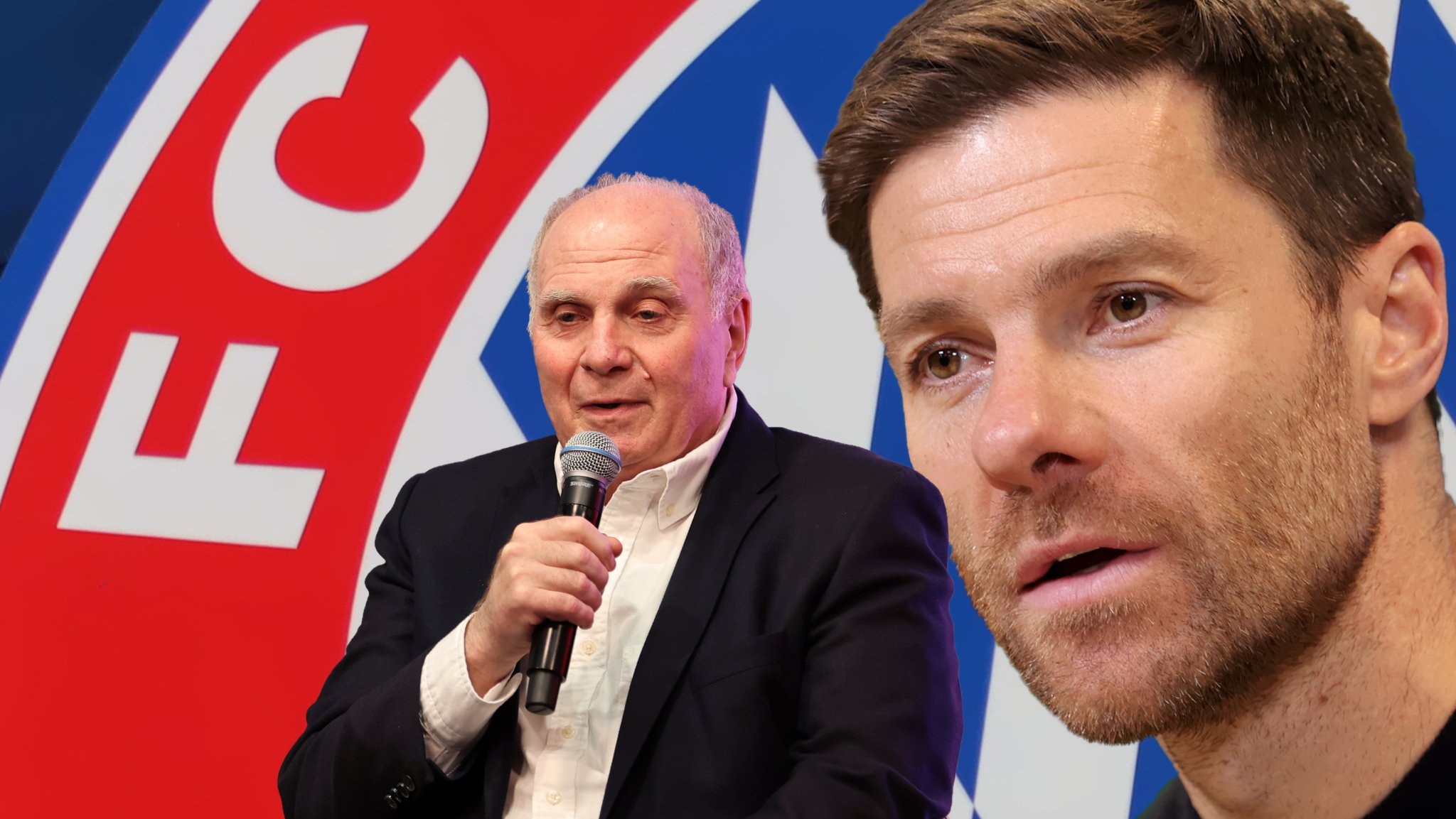 FC-Bayern-Ehrenpräsident Uli Hoeneß und Xabi Alonso