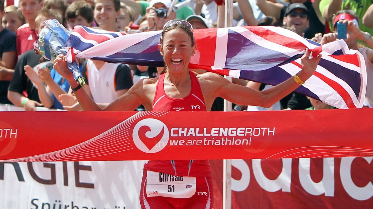 Chrissie Wellington: Zieleinlauf beim Roth-Weltrekord 2011